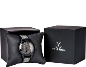 TOY WATCH 133433 Womens Black Swarovski Crystal Bezel Silicone Strap 38 mm Watch