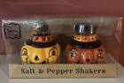 Johanna Parker Pumpkin Jack O Lantern Salt & Pepper Set  New in Box Halloween