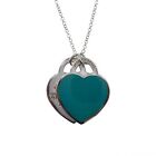 Tiffany & Co Sterling Silver Turquoise Heart Pendant Necklace Return to Tiffany