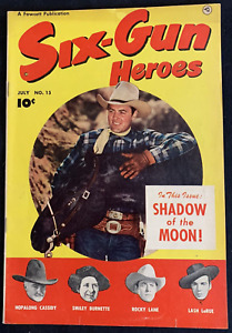 SIX-GUN HEROES #15 Fawcett 1952 Gorgeous book! Estate Sale - Original Owner!
