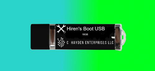 Hiren's Boot 2024 USB Drive | Repair, Diagnostics, User Password Reset, Recovery