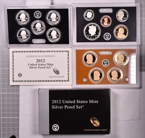 2012 U.S. Mint Silver 14 Coin Silver Proof Set With Box & COA