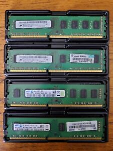 New ListingLOT OF 4 MIXED 4GB 2Rx8 PC3-12800U DDR3-1600 Desktop Memory RAM