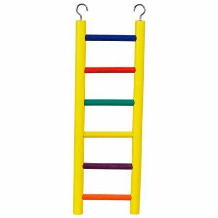 6-rung Multi-color Wood Bird Ladder