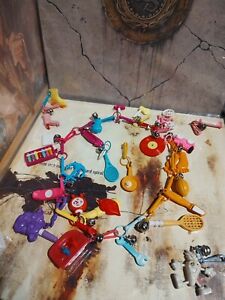 Vintage 1980s Bell Clip Charms Plastic Charm Necklace Lot! Sink Axe Bike & More