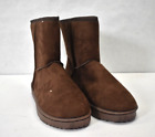 EasyMy Womens Classic Short Winter Boot Boot Size 9.5 Faux Leather Fuzzy