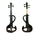 4/4 Solid Wood Electric Silent Violin w/Ebony Fittings - Black