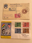 2 Ghana Covers May 1, 1958 Registered 7645 and FDC 1958 Scott 28-31