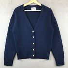 Vintage Pendleton Blue Virgin Wool Cardigan Sweater USA women's S