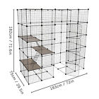 1-4 Cats Indoor Cat Enclosures Catio Large Cat Cage Cat House With Stairs 4Doors