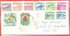 Pakistan 9 diff stamp overprint Bangladesh on DACCA Registered cover to India