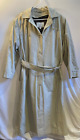 London Fog Tan Trench Rain Coat Sz 10 Reg Removeable Lining Hooded Button Front