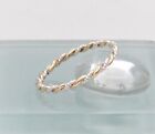 Gold and Silver Twist Ring 14K Gold & Sterling Silver Stack Women Ring