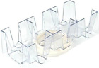 9 Deck Plastic Revolving Playing Card Tray with 3 Slots - Clear