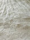 Vintage Round Lace Tablecloth Floral Ivory 74” No Flaws