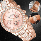 Women's Rose Gold Quartz Watch Stainless Steel Classic Waterproof Business Gifts