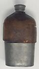 Antique 1860's Civil War Era Glass Leather Flask Surgeon Rare