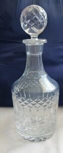 New ListingVintage Wine Liquor Crystal Decanter with Stopper Elegant Pattern Numbered