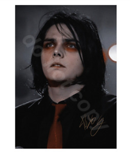 GERARD WAY MY CHEMICAL ROMANCE LEAD SINGER SIGNED AUTOGRAPH PRINT POSTER A5 A4