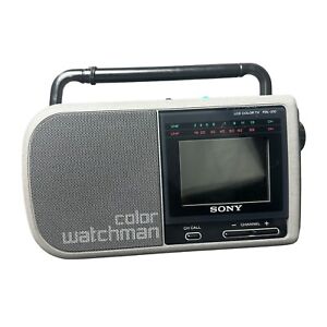 Sony Color Watchman LCD Color TV & Radio FDL-370 Untested/Parts