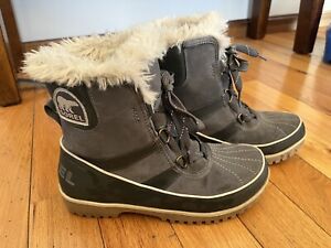 Sorel Winter Boots Women’s Grey Tivoli II Waterproof Faux Fur NL2089-052 Size 9