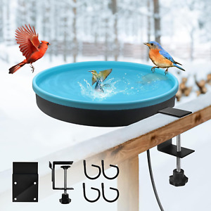 New ListingHeated Bird Bath for Outdoors for Winter, 3 Easy Ways to Mount Detachable Bird B