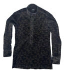 Phix clothing Albion Paisley kaftan black shirt rare premium rock london Xs