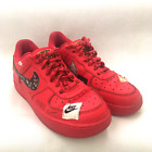 Nike Air Force 1 Shoes Womens Size 7 Red Low  Basketball Casual Lace Up Sneakers