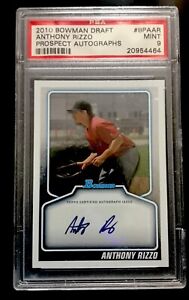 2010 Anthony Rizzo Bowman Prospects On Card Auto PSA9 Sharp Auto Very Nice Card