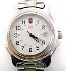 Victorinox Swiss Army Officers 1884 Watch New Battery Stainless Steel Works B52