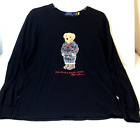 Polo Ralph Lauren Polo Bear Long Sleeve Tee T Shirt Holiday Bear Adult Size M