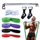 Resistance Band Exercise Long Bar 96/74CM Large Hook with Handles Home Workout