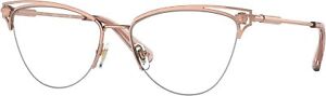Versace VE 1280 1412 Rose Gold Metal Cat-Eye Eyeglasses 55mm