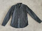 Burberry Men Small Grey Quilted Jacket Shirt
