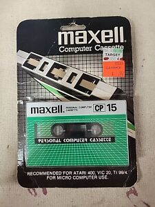 Vtg Sealed Maxell Computer Cassette CP15