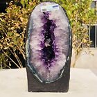 4.93lb A+ Natural Amethyst Geode Quartz Crystal Cluster Cathedral Energy healing