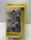 Sony Playstation 2 dualshock 2 controller stain silver in box
