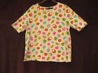 Gudrun Sjoden Top~Artsy Floral Tee~Stretch Cotton~Large~EUC