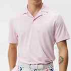 J Lindeberg Men's Resort Relaxed Polo Golf Shirt GMJT08406 S054 Pink Medium NWT
