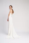 Alexandra Grecco Reine Wedding Dress Gown 8 Ivory Silk Crepe Modern USA