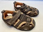 Toddler Boys size 5.5XW Stride Rite Sandals Brown Leather 5.5 Extra Wide