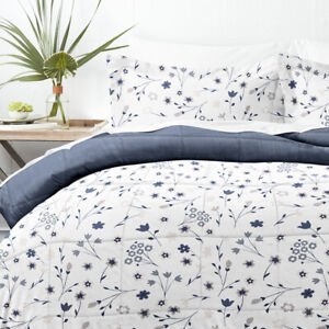Down Alternative Forget Me Not Reversible Comforter Set By Kaycie Gray Fashion