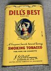 DILL'S BEST SMOKING TOBACCO TIN SAMPLE ANTIQUE DILLS BEST ADVERTISING TOBACCIANA