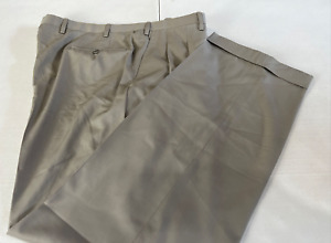 BIG & TALL Kiton Men's Gray/Beige Wool Solid Dress Pants 40X31 $1,395
