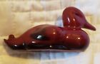 Rare Vintage Royal Doulton FLAMBE Resting Red Duck Figurine Small