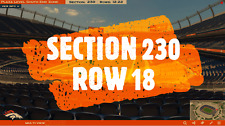 2 Denver Broncos vs Las Vegas Raiders Tickets 11/20/22 Section 230!!!