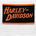 New ListingFor Harley Davidson Motorcycle Enthusiast 3x5 ft Flag Vintage Garage Banner
