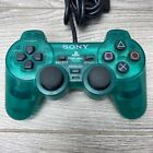 Sony PlayStation 2 PS2 DualShock 2 Translucent Controller (Emerald Green) TESTED