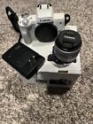 Canon EOS M50 24.1 MP Mirrorless 35-45MMCamera-White W/Charger-EF-M15-45 IS STM