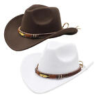 Cowboy Hat Cow Head Accessories Cowboy Hat Monochrome Felt Hat Men And Women
